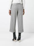 plaid cropped trousers