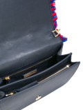 leaves embroidered crossbody bag