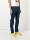 skinny fitting branded chinos
