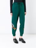 oriental embroidered track pants