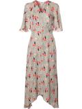 floral print asymmetric dress