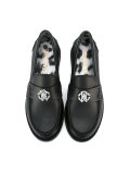 metal logo loafers 