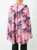 leafs print shift blouse