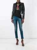 studded biker cropped jacket