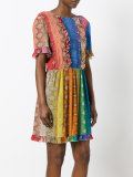 patterned pleat dress