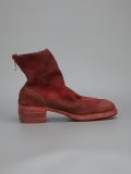 distressed zip-up boot