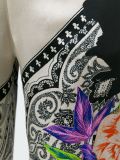 print detail straight trousers 