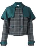 double-breasted plaid jacket