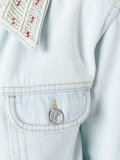 embellished-collar denim jacket