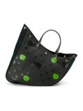 apples print asymmetric tote