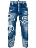 Tomboy patchwork distressed jeans