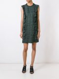 ruffled round neck dress