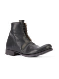 distressed lace-up boots