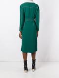 topstitch detail georgette dress