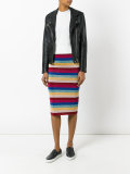 striped lurex skirt