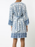 printed bell sleeve dress