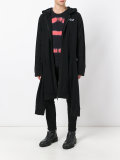 elongated tie waist hoodie