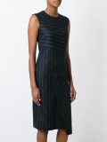 pinstripe asymmetric dress