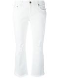 stretch ripped cropped jeans