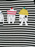cat print striped tank top