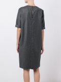 fold sleeve T-shirt dress