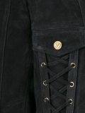 cropped fringed sleeve jacket