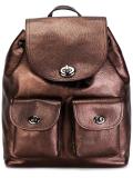 metallic backpack