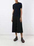 cupro insert short sleeved sweatshirt