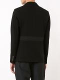 single button stripe blazer