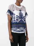 tribal lace organza top