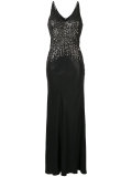 embellished v-neck gown 