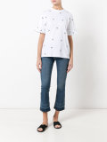 hummingbird-print T-shirt