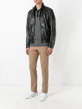 zip up leather jacket 