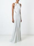 sheer detailing long dress