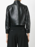 cropped leather jacket