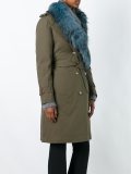 fur trimmed military coat 