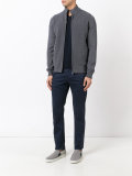 textured zip cardigan 