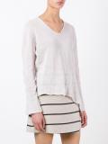 V-neck knitted blouse