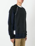 raw edge seam sweatshirt