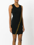 lace-up mini dress