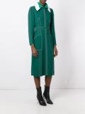 topstitch detail georgette dress
