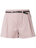 front pleat shorts