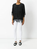 lace detail buttoned blouse
