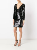 sequin V-neck dress