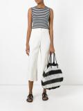 striped tote