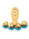 18kt yellow gold and turquoise lobe earring