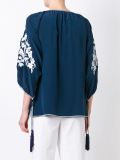 tassel detail embroidered blouse