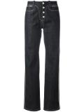 buttoned straight jeans
