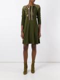 embroidered front dress