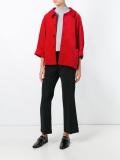 cropped sleeves jacket